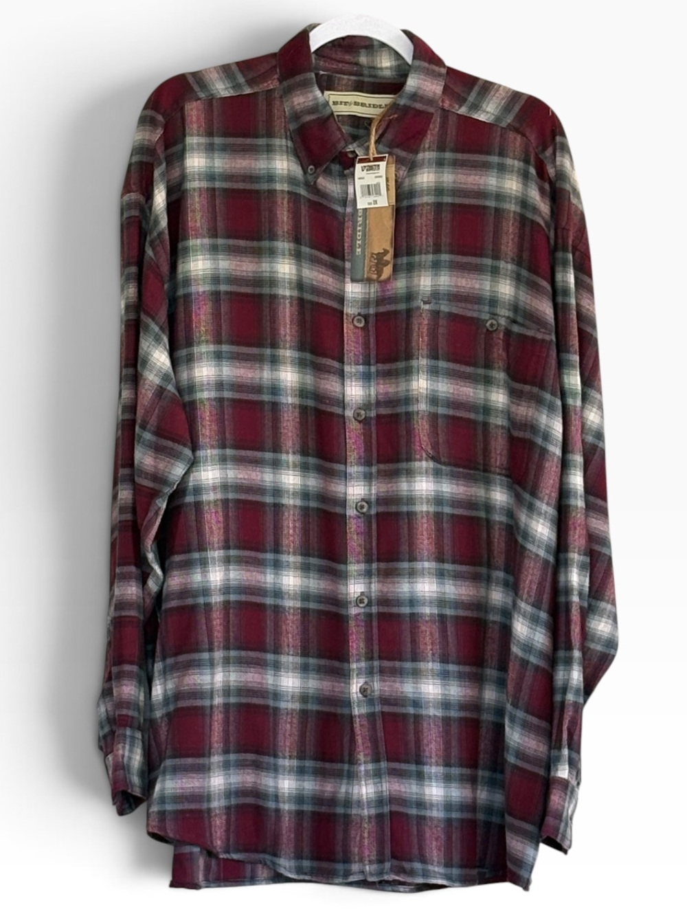 New Bits & Bridle Plaid Western Button Down Shirt Size 2X